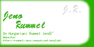 jeno rummel business card